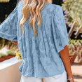 thumbnail image 4 of Cárdigan de encaje de manga corta con cuello en V para mujer de verano, camisetas sueltas Fridja hkj2327, 4 of 8