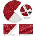 thumbnail image 2 of FMSHPON Red Snowflake Xmas Christmas Tree Skirt Stand Mat for Holiday Party Decoration Indoor Outdoor 36 inches, 2 of 6