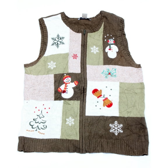 Vintage One of a kind Ugly Christmas Holiday Sweater Vest - Small