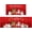 Christmas Red, variant on 2 Piece Farmhouse Kitchen Rug Set, Brown and White Rustic Vintage Style Theme Decor Kitchen Rugs, Absorbent Washable Floor Mats, Home Indoor Runner Carpet 17x30+17x47 Inches