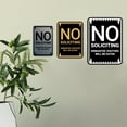 thumbnail image 5 of Portrait No Soliciting Unwanted Visitors Will Be Eaten Sign (Navy Blue / White) - Large, 5 of 7