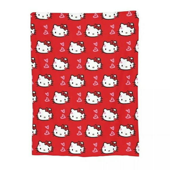 Hello Kitty Sanrio Kawaii Blanket Flannel Autumn/Winter Portable Warm Throw Blankets for Bedding Bedroom Plush Thin Quilt ZR