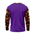 thumbnail image 4 of XUANTAOO Kids Halloween T Shirt Cute cartoon style Purple Long Sleeve Pumpkin Ghost Print Tee Boys Girls Halloween Shirt Size 6-7 Years, 4 of 5