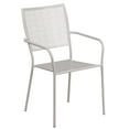 thumbnail image 5 of Flash Furniture Commercial Grade 28" Square Light Gray Indoor-Outdoor Steel Patio Table Set with 2 Square Back Chairs, 5 of 5