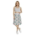 thumbnail image 2 of Women's Modern Feathers Watercolor Splashes A-line Printed Skirt Casual Wear, S, Seafoam White, by Ambesonne, 2 of 6