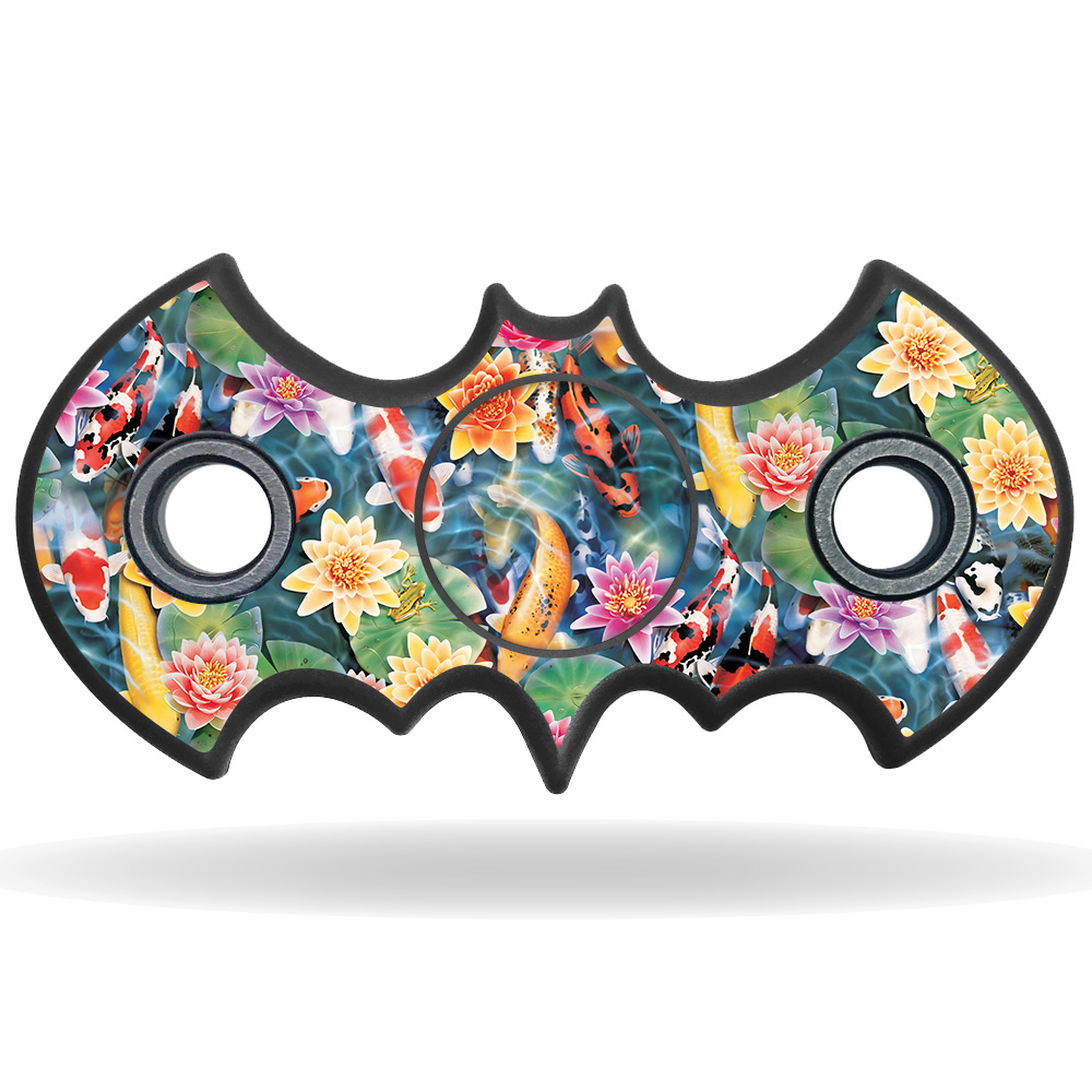 Skin Decal Wrap Compatible With Fidget Hand Tri-Spinner Koi Pond ...