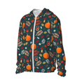thumbnail image 3 of Goofa Autumn with Pumpkins Printed Women's UPF 50+ Sun Protection Hoodie Jacket Lightweight Long Sleeve Sun Shirt for Women with Pocket Hiking Outdoor-X-Large, 3 of 9