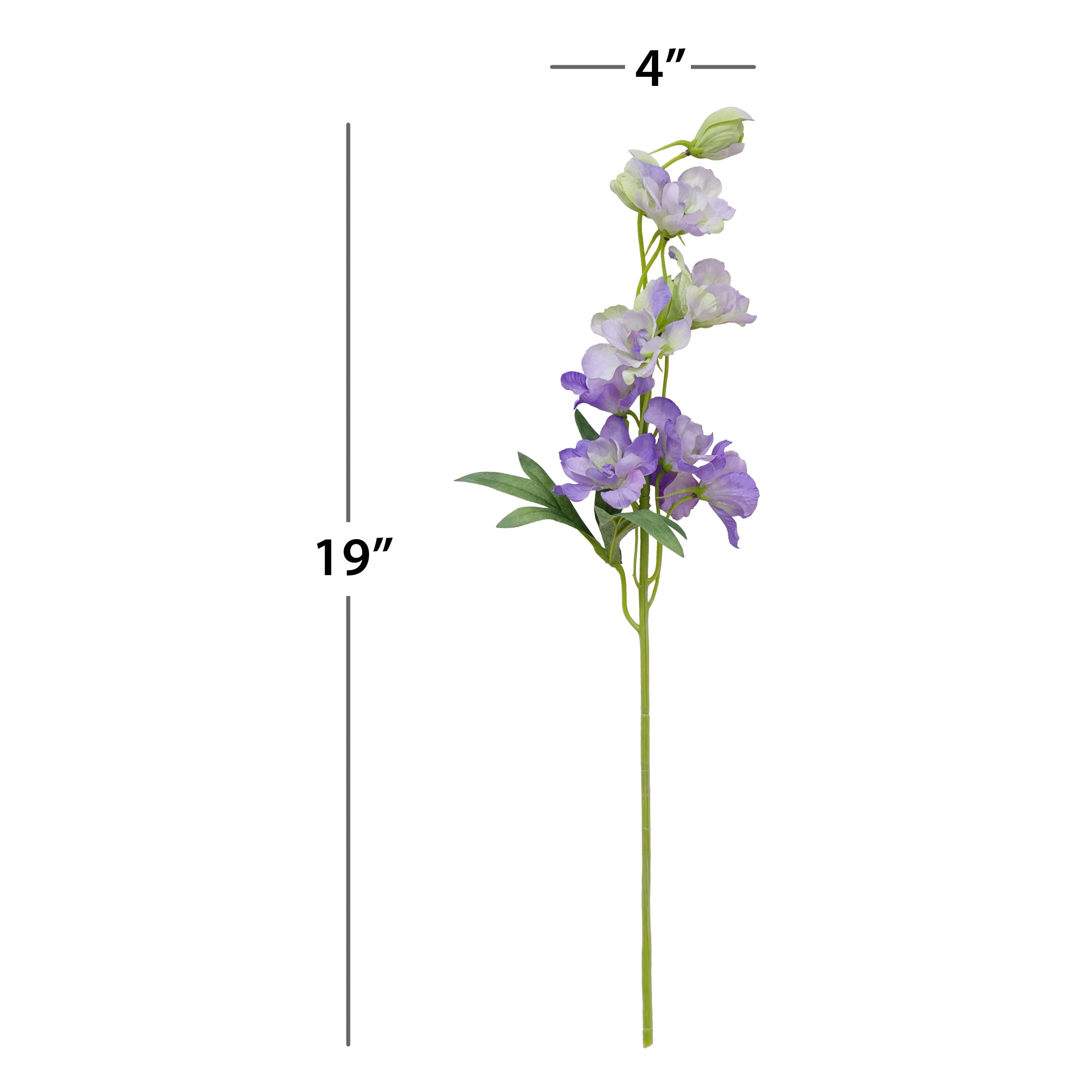 Mainstays 19" Artificial Silk Purple Delphinium Short Stem