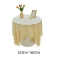 thumbnail image 3 of Économies d'Été SEMPAI Nappes 60 % Coton, 40 % Lin avec Franges pour Petites Tables, Nappe Carrée en Lin 55 X 55 Pouces pour Mariage, Fête, Intérieur, Extérieur, Lavable à la Machine Aubaines Wal&mart Fête de la Reine, 3 of 7