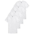 thumbnail image 2 of Joe Boxer Mens Joe Boxer 4 Pack White Crew Neck Undershirts (Large), 2 of 2
