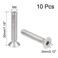 thumbnail image 2 of Tornillos de cabeza plana M5x30mm, tornillo hexagonal interno, sujetadores de acero inoxidable 304, 10 piezas, 2 of 4