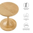 thumbnail image 6 of Modway Lina Round Wood Side Table in Oak, 6 of 9
