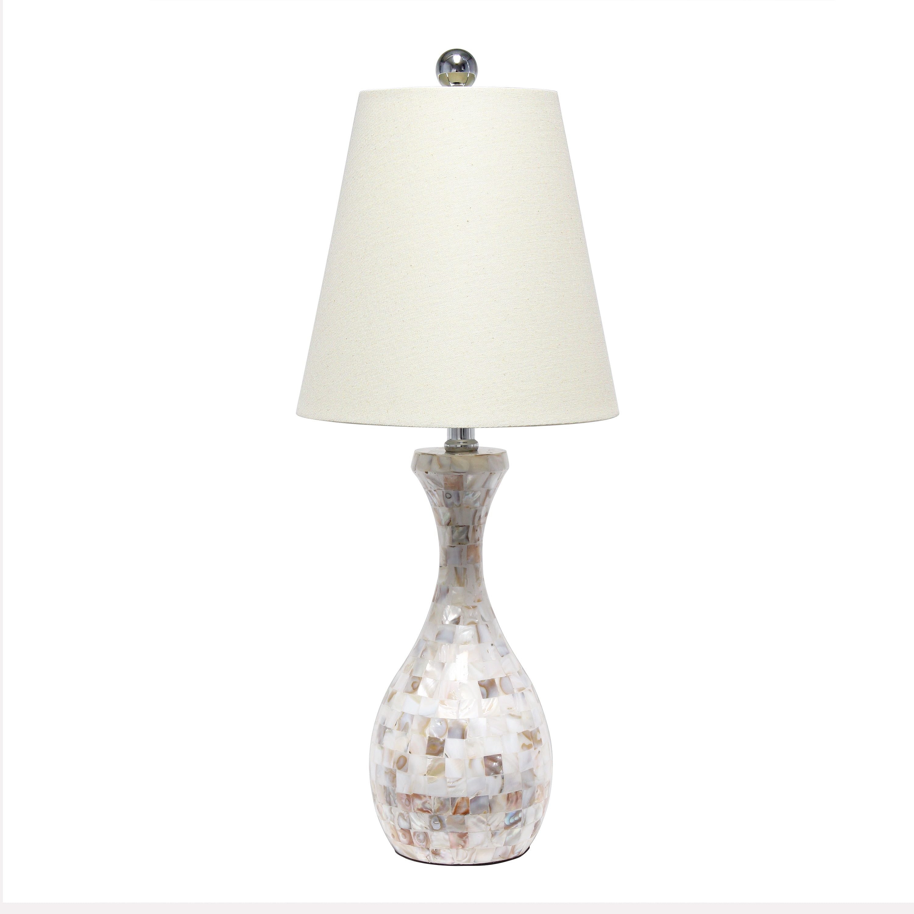 Elegant Designs Seashell Mosaic Look Table Lamp
