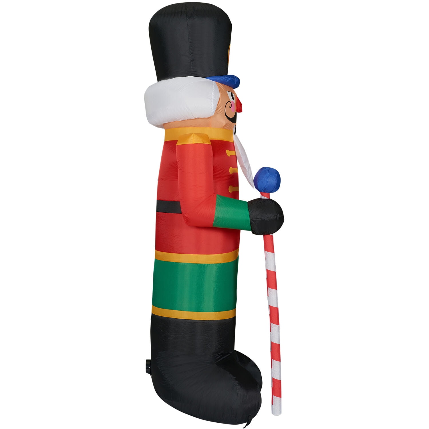 Fraser Hill Farm 10 ft Tall Pre lit Nutcracker Inflatable, FHFNUTCRK201-L