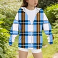 thumbnail image 6 of Ashirexll Girls Hoodies Pullover Zip Up Hoodie Girls 3-14 Years Winter Plaid Fashion Casual Velvet Fleece Lined Comfortable Long Sleeve Hooded Zipper Sweatshirt for Kids, 6 of 6