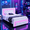 White, variant on 4 Ever Winner Full Size Upholstered Platform Bed Frame, Diamond Tufted Headboard and Footboard, Built-in LED Lights, No Box Spring Needed, Black