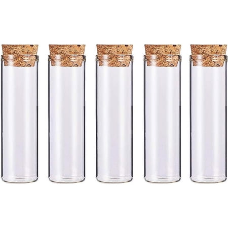 Empty Small Glass Cork Bottles Clear 3x10cm 10pcs/set DIY