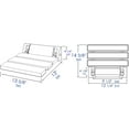 thumbnail image 2 of ALFI brand ABS14-PC Polished Chrome 14" Folding Teak Wood Shower Seat Bench, 2 of 8
