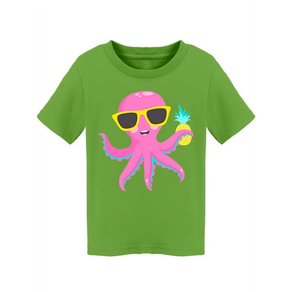 Pink Octopus With  Pineapple T-Shirt Toddler -Image by Shutterstock,  4 Toddler