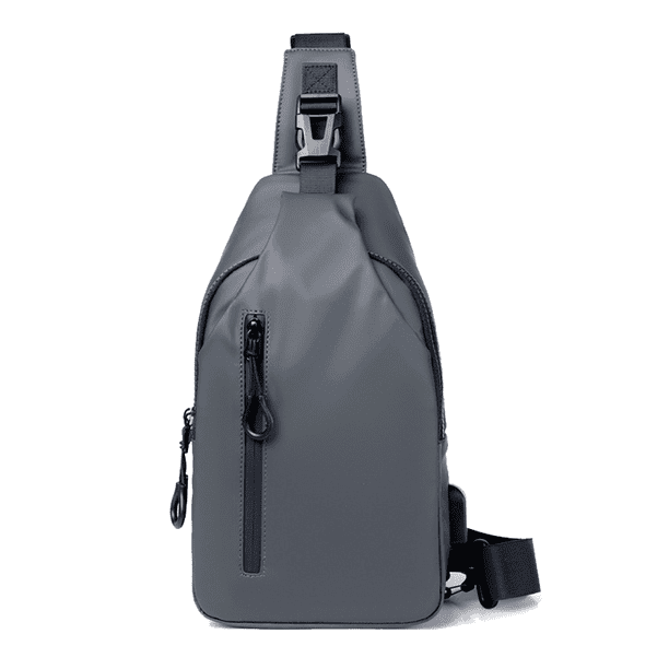 Bolso de pecho para hombre Bolso bandolera Mochila deportiva - Gris Adepaton CPB-US-CJZ546-3