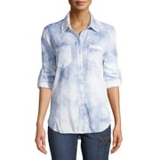 EV1 from Ellen DeGeneres Tie Dye Button Down Shirt Women's