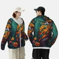 thumbnail image 4 of Gaeub Colorful Owl Forest Men's and Women's UPF 50+ Long-Sleeved Sun Protection Clothing, Fishing Shirt Long Sleeve Zip-Large, 4 of 7