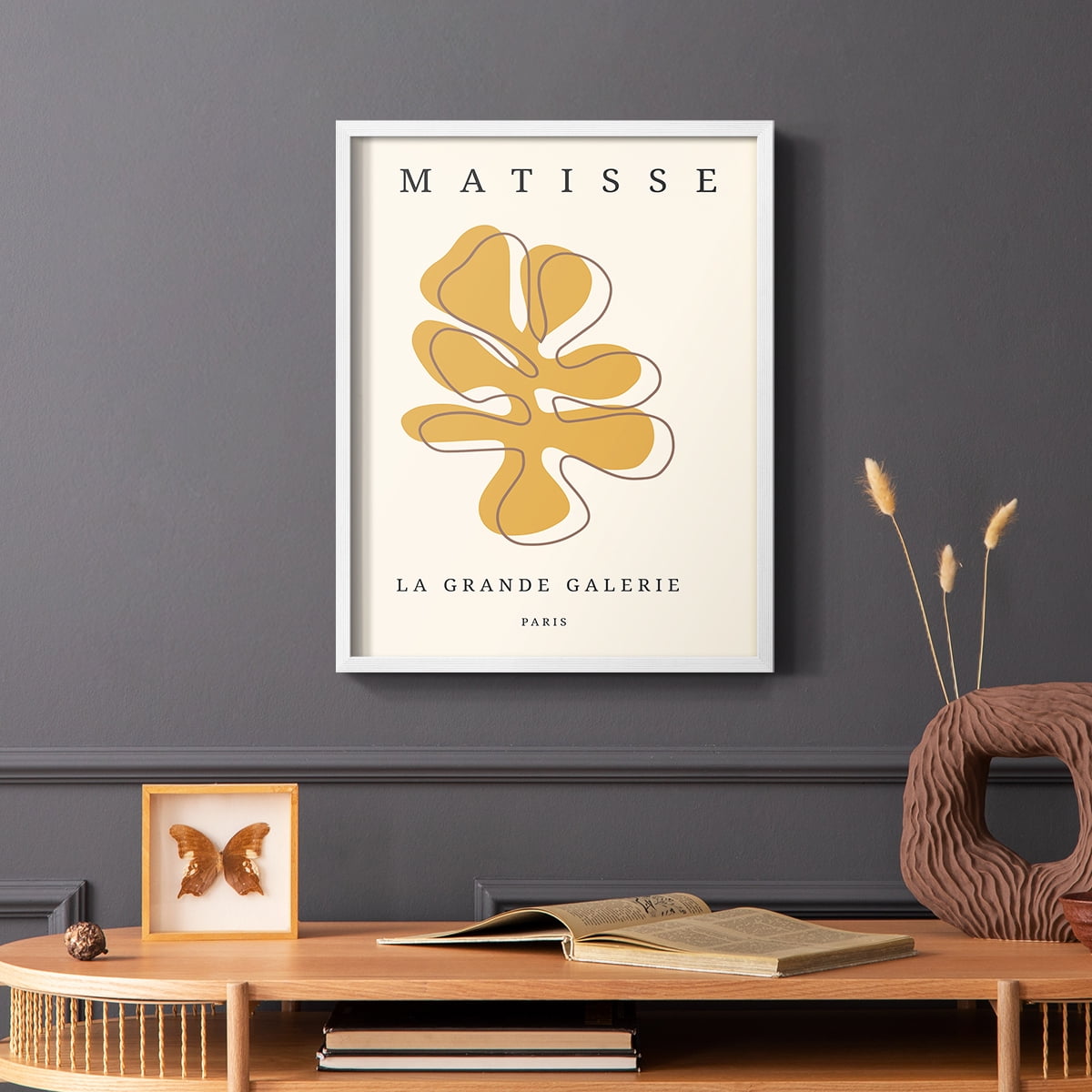 Matisse CCCLXVII in White Solid Wood 8 x 10 Framed Print
