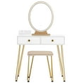 thumbnail image 1 of Patiojoy Ensemble de Coiffeuse avec Miroir à Écran Tactile Blanc, 1 of 6