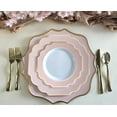 thumbnail image 5 of " OCCASIONS " 40 Pieces Pack, Heavyweight Disposable Wedding Party Plastic Plates (8'' Appetizer/Dessert Plate, Imperial Blush & Gold), 5 of 10