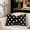 thumbnail image 6 of Velvet Bow Lumbar Throw Pillow 50x33cm – Polka Dot Decorative Cushion for Couch, Bed or Sofa, Soft Rectangular Pillow for Living Room and Nursery Decor, 6 of 6