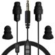 thumbnail image 1 of Auriculares intraurales Plugfones Guardian Plus, híbridos, con reducción de ruido, micrófono y controles que aíslan el ruido (negros), 1 of 5