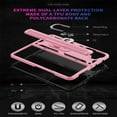 thumbnail image 5 of SaniMore Tri-layer Case for Samsung Galaxy Z Fold 5 7.6" 2023, 360° Rotating Holder/Kickstand Rugged PC Back TPU Bumper Magnetic Car Mount Anti-fingerprint Heavy Duty Protective Case, Pink, 5 of 8
