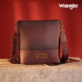 thumbnail image 7 of Wrangler Crossbody Purses for Women Two Tone Crossbody Bags Women Purses and Handbags, Burgundy, 7 of 7
