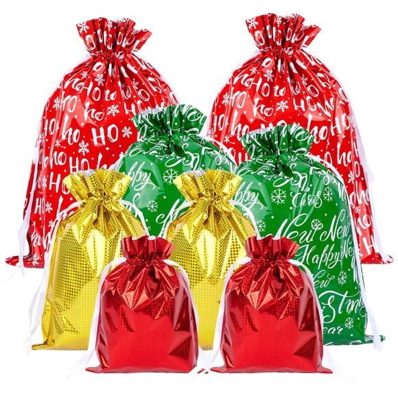 20 bolsas de regalo con cordón navideño de G2PLUS, varios tamaños