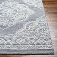 thumbnail image 4 of Hauteloom Denae Recycled Material Living Room, Bedroom Area Rug - Traditional - White, Gray - 5' x 7'6", 4 of 6
