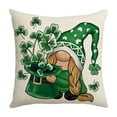 thumbnail image 2 of Costeam 17x17 Inch Green Shamrock Decorative Pillowcases, St. Patrick's Day Luck-Themed Pillow Covers, Sofa Couch Bedroom Decor, 2 of 6