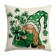 thumbnail image 2 of Decoración del hogar, decoración de habitaciones, decoración de paredes. Fundas de almohada del Día de San Patricio de 43 x 43 cm con tréboles verdes de la suerte, juego de fundas de almohada rectangu, 2 of 6