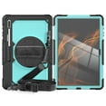 thumbnail image 7 of Dteck Heavy Case for Samsung Galaxy Tab S8 Ultra 2022 Tablet SM-X900/X906 with Built-in Screen Protector, Rugged Shockproof Kickstand Case with Shoulder Strap / Rotate Hand Strap,Light Blue, 7 of 7