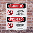 thumbnail image 5 of Pool Is Closed For Repair Do Not Enter OSHA Danger Aluminum Sign 24 Inch x 18 Inch - 10 Pack, 5 of 8
