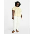 thumbnail image 2 of Terra & Sky Women's Plus Short Sleeve Smock Yoke Top, Sizes 0X-5X, 2 of 5