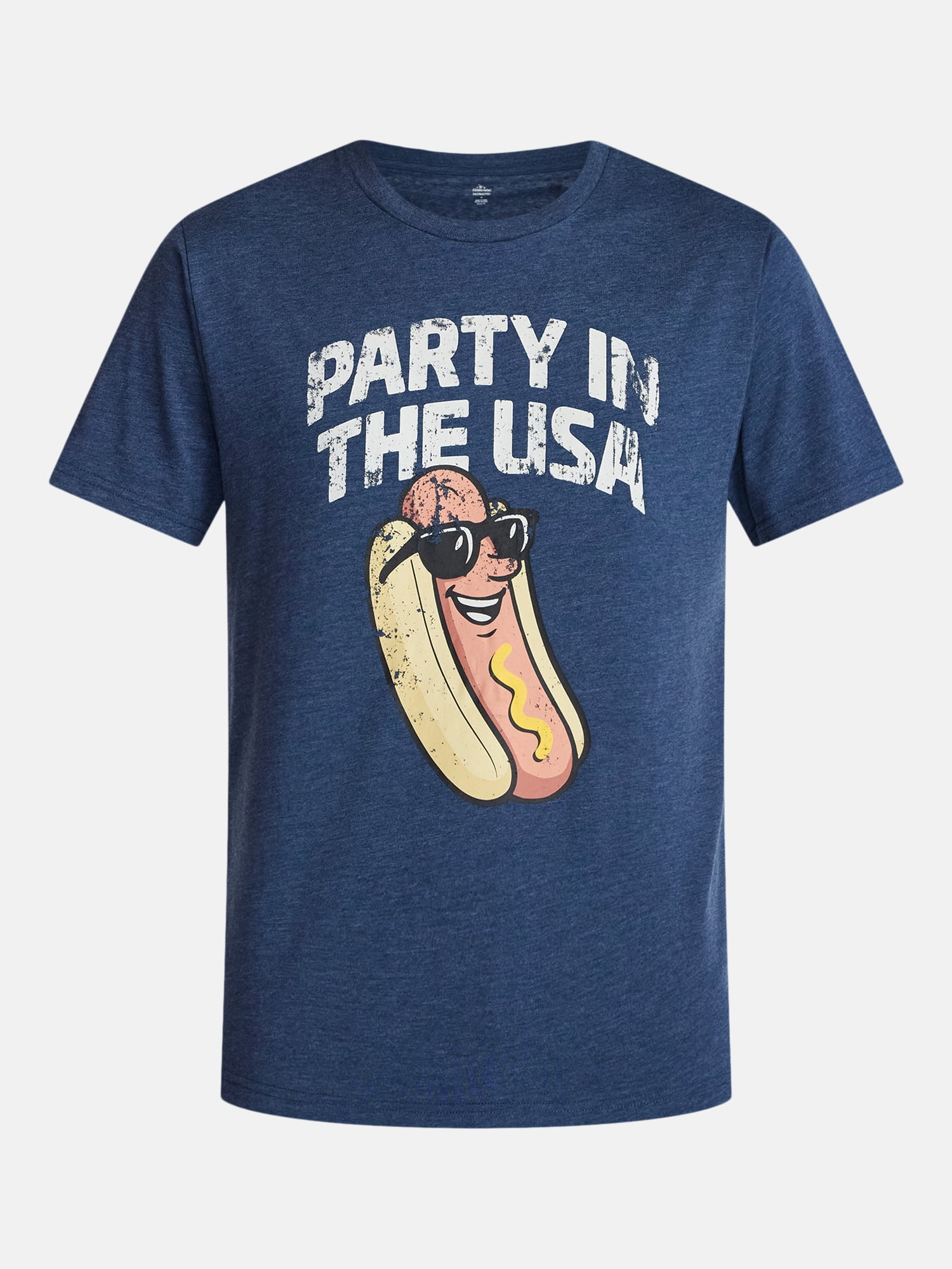 Americana Men's and Big Men's Party in the USA Graphic Tee Shirt from Way to Celebrate, Sizes XS-3XLT