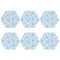 thumbnail image 2 of Pofeuu Cute Goose On A Blue Sky Print Leather Coasters Set of 6, Round Cups Mugs Mat Pad for Home Kitchen Heat Resistant Drink Coasters,Hexagon, 2 of 7