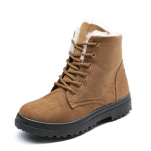 Zapatos botas de nieve Zapatos de algodón de piel de mujer Botas de mujer de talla grande Botas de nieve coreanas Zapatos cálidos de invierno