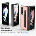 thumbnail image 2 of ELEHOLD Leather Case for Samsung Galaxy Z Fold 4 with Pen Holder Shockproof Anti-Scratch Fullbody Protective Folding Case for Z Fold 4,Pink, 2 of 7