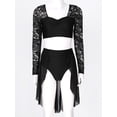 thumbnail image 4 of TTAO Robe de Danse Lyrique en Dentelle pour Femmes, 2 Pcs, Ballet, Performance de Danse, Robe Fluide, Tenue de Danse, Noir, TG, 4 of 6