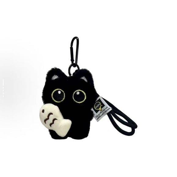 Family Keychain Cartoon Cat Plush Keychain 3.15 X 3.94 Inches Soft Plush Key Ring For Bags Backpacs Decoration