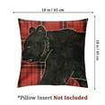 thumbnail image 4 of Red Plaid Bear Grid Rusti  Throw Pillow, 4 of 7