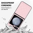 thumbnail image 6 of Allytechgroup Galaxy Z Flip 7 Case, Slim Fit Premium PU Leather Stylish Protective Shockproof Fashionable Phone Cases Cover for Samsung Galaxy Z Flip 7, Pink, 6 of 8