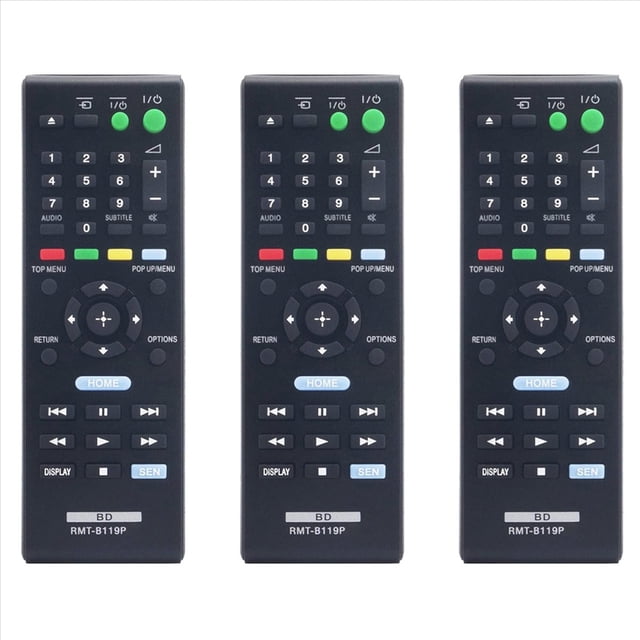 3X -B119P Mando una Distancia para Blu-Ray Recorder Disc DVD Player BDPS490 BDPS1100 BDPS590 BDPS5100 -S390 -S190