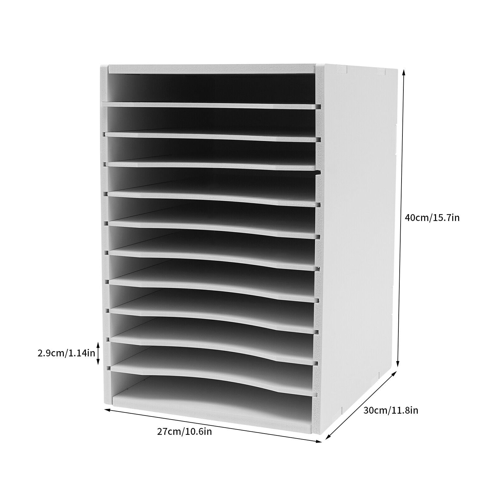 11Tier Desk Paper Manager Office Organizer Rack Space-saving Large Capacity Tabletop File Storage Cabinet